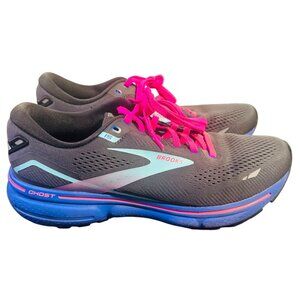 Brooks Ghost 15 Womens Running Shoes Size 10 US Medium Fit Black & Pink